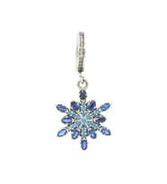 Nur Silver Mavi Taşlı Kar Tanesi Gümüş Charm NUR-BL20123