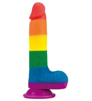 Fastieshop Gökkuşağı Dildo - 19.5 cm (Çok Renkli)
