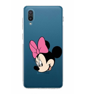 Samsung Galaxy A02  Kamera Korumalı  Kapak Minnie Mouse Tasarımlı  Şeffaf Kılıf