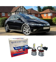 Honda Civic HB Led Xenon Kısa Far Ampulü H7 Duo Yeni Seri Beyaz 2006+