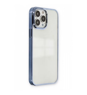 Vendas iPhone 13 Pro Glitter Serisi Elektroplated ince Sert PC Silikon Kılıf (Mavi)