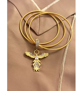 Peri Model Ajda Bilezik Üç Adet 925 Ayar Gümüş Charm