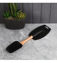 Silikon Bambu Saplı Perotti Siyah Spatula