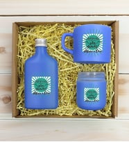 BK Gift Kişiye Özel İsimli DTF Best Friend Temalı Mavi Kahve Fincanı & Kolonya & Mum Hediye Seti-1, Arkadaşa Hediye, Doğum Günü Hediyesi