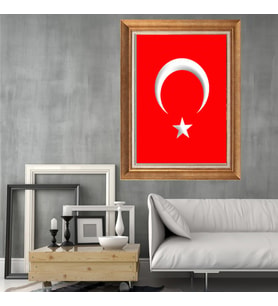 Altın Paspartulu Çerçeveli Tablo C477 (Gold)