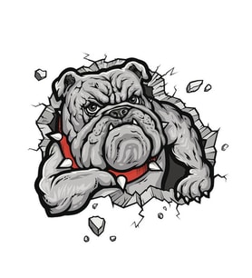 Öfkeli Köpek Araba Sticker yapıştırması oto etiket 19cm