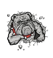 Öfkeli Köpek Araba Sticker yapıştırması oto etiket 19cm