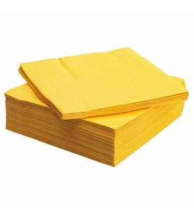 Servis Peçete 40x40 cm 50 Adet Sarı Renkli Peçete
