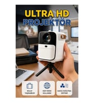 Taşınabilir Ultra HD 1080P Projektör – Ev Sineması ve Sunum İçin Kompakt Görüntü Cihazı