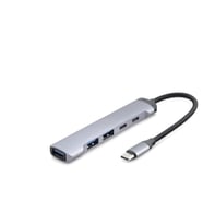 Type-C Hub 5*Usb Gri HDX7041