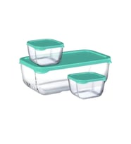 Paşabahçe 95455 Snow Box Saklama Kabı Seti (Turkuaz)