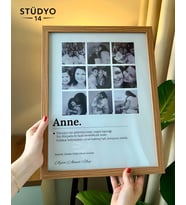 Stüdyo 14 Kişiye Özel ÇErçeveli  9 Fotoğraflı Anı Kolaj Tablo - Sevgiliye Hediye - Anneler Günü Hediyesi