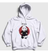 Presmono Unisex Beyaz Anya Forger Anime Spy X Family Kapüşonlu Sweatshirt 316983tt