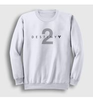 Presmono Unisex Beyaz Logo Oyun Destiny 2 Sweatshirt 554788tt (Beyaz)