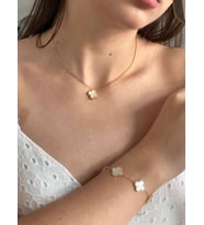 kararmaz çelik van cleef modeli bileklik ve kolye