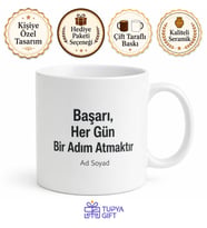 Motivasyon Severlere Özel Kupa Bardak Hediye İlham Verici Söz Baskılı