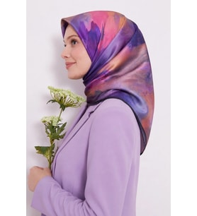 Lesscarves Pamuk İpek Eşarp Batik Desenli LS2204