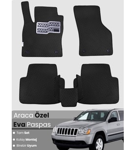 JEEP GRAND CHEROKEE (2005-2010) Uyumlu EVA Paspas Tam Set–Araca Özel,Kolay Montaj,Su Geçirmez