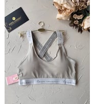 Koza -Love Cocoon- Yazılı Push-up Arkası Çapraz Lastikli Esnek Spor Sütyeni (Çok Renkli)