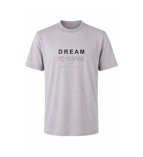 Trender Dream To Inspire Baskı Süpreme Gri Erkek T-Shirt 226-08