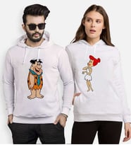 Tshirthane Fred Wilma Çakmaktaş Sevgili Kombinleri Kapüşonlu Kombini (Tek Ürün Fiyatıdır.)