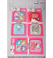 DEKOMUS İLE LİSANSLI YENİ SEZON HELLO KITTY 2'Lİ BARDAK ALTLIĞI
