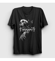 Presmono Unisex Siyah Godmachine Psychonaut 4 T-Shirt 452558tt