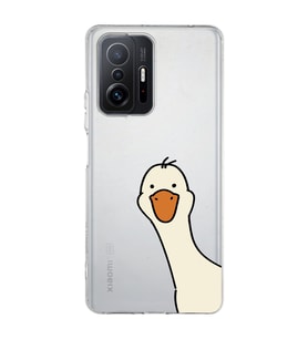 Redmi Mi 11T/Mi 11T Pro Uyumlu Sevimli Ördek Desenli Şeffaf Telefon Kılıfı