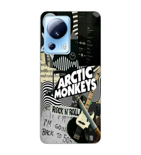 Xiaomi Mi 13 Lite Uyumlu Arctic Monkeys Kolaj Desenli Şeffaf Telefon Kılıfı