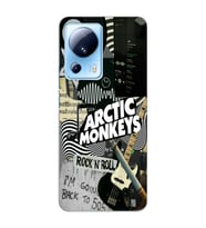 Xiaomi Mi 13 Lite Uyumlu Arctic Monkeys Kolaj Desenli Şeffaf Telefon Kılıfı