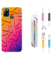 INFINIX Smart 4 5 6 Zero 8 S5 Pro Kılıf Kablo Koruma Spiral Silikon Üçgenler 1635