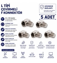 L Tipi F Konnektör 5'li