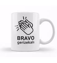 Bravo Gerizekalı Yazılı Espirili Kupa Bardak Porselen