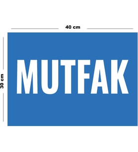 Metal Mutfak 30 cm x 40 cm A3 Büyüklüğünde Uyarı Levhası Yönlendirme Tabelası