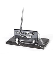 Mermer Masa İsimliği 3D Modern Tasarım Ofis Masa Dekoru (TABA-TABA)