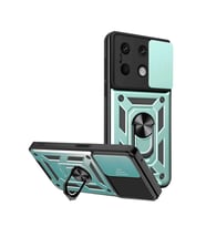 Redmi Note 13 4G Kılıf Pars Lens Yüzüklü Silikon - Yeşil