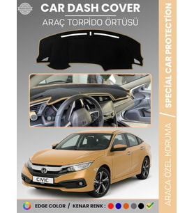 HONDA CIVIC (FC5 2015-2022) Torpido Örtüsü Torpido Koruma Tam Uyum Çatlamayı Önler Kolay Montaj