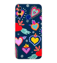 PrintiFy Honor 20 Lite ile Uyumlu Retro Color 3  Kamera Korumalı Şeffaf  Kılıf
