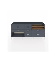 Hyperion Konsol 2 Raflı 7 Çekmeceli  220x44x99 Antrasit-Çam/Antrasit