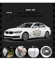 Bmw G30 Oto Araç Kapı Koruma Fitili 5metre Parlak Siyah Renk