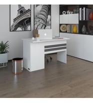 Kenzlife ofis masası kamikaze byz sağ 75*110*60 raflı dolap şeritli bilgisayar çalışma masası (Karışık)