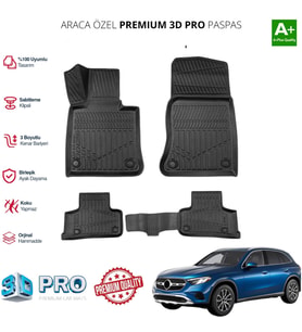 MERCEDES GLC ARACA ÖZEL 3D PASPAS 2023 2024 2025 2026