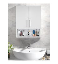 Teknor Çok Amaçlı Banyo Dolabı, Ecza Dolabı, 2 Kapaklı Dolap, Hol, Banyo, Ofis, Beyaz,