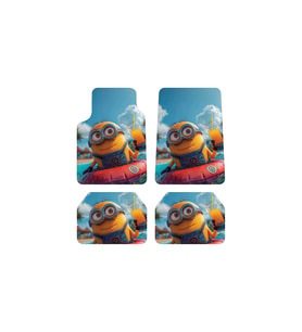 OEM Minions Havuz Keyfi Tasarımlı Dijital Baskılı 4 Parça Üniversal Halı Paspas Seti
