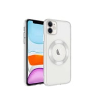 Apple iPhone 11 Uyumlu Kılıf Wireless Şarj Özellikli Sert PC Zore Riksos M-safe Kapak (Renksiz)