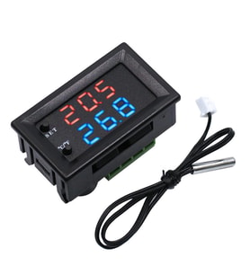 W1209WK 12V Dijital Termostat Röle - Sıcaklık Kontrol Kartı (Siyah)