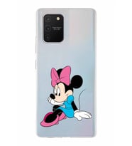 Samsung Galaxy S10 Lite  Kapak Minnie Mouse Tasarımlı Şeffaf Silikon Kılıf