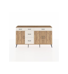 Arges Konsol 2 Raflı 5 Çekmeceli 3 Kapaklı 176x30x99 Çam-Çam/Aytaşı