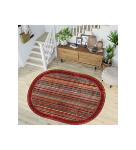 Eliana Home Baskılı, Yıkanabilir Kaymaz Taban Oval Halı TYC00515952172 100x150 cm (Kırmızı)