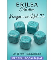 Sertifikalı Tamburlanmış Turkuaz Taşı Kütle – Koruma ve Şifa Taşı (Çok Renkli)